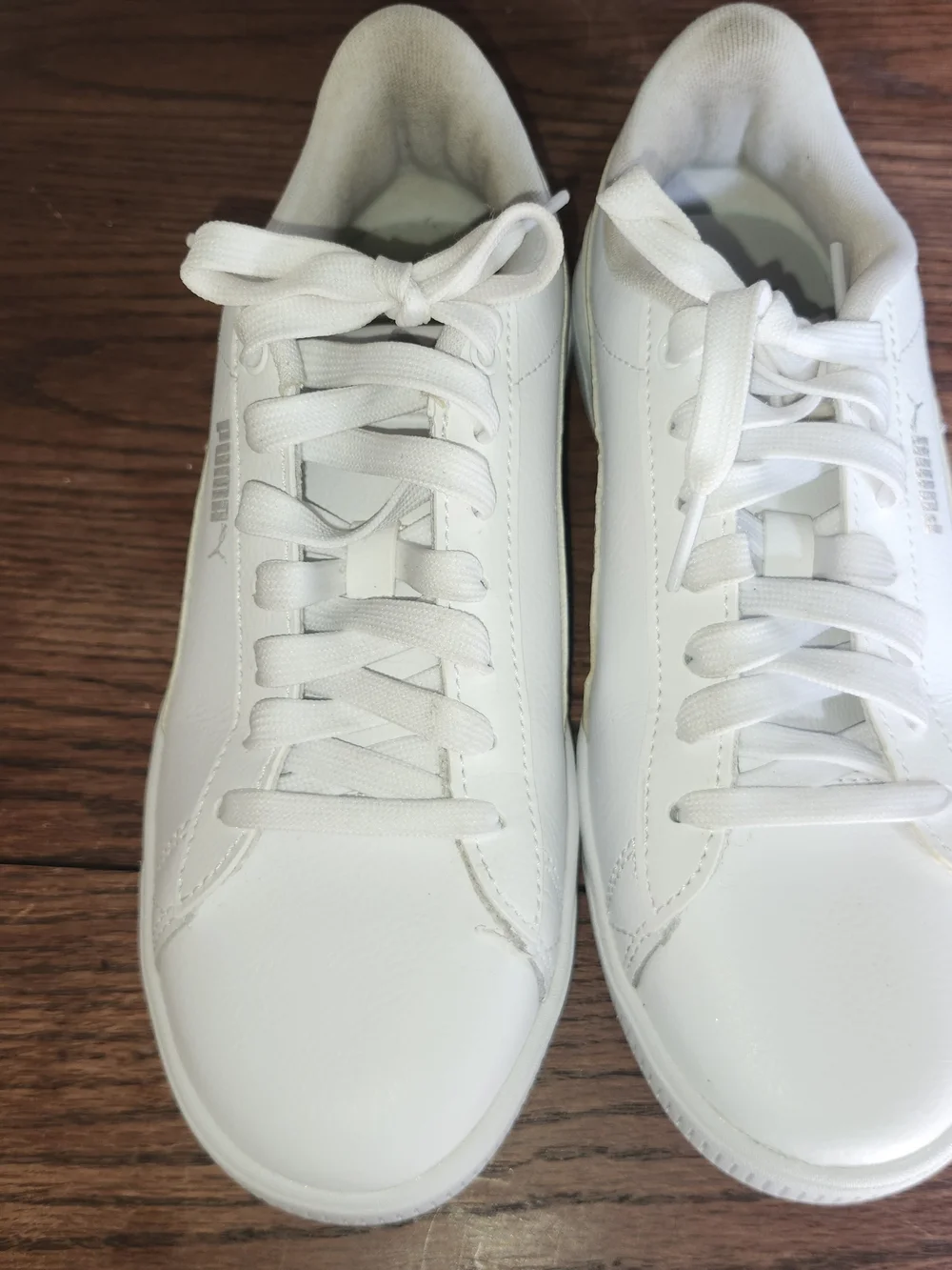 Puma White Sneakers with Iridescent Teal-Purple Formstrip